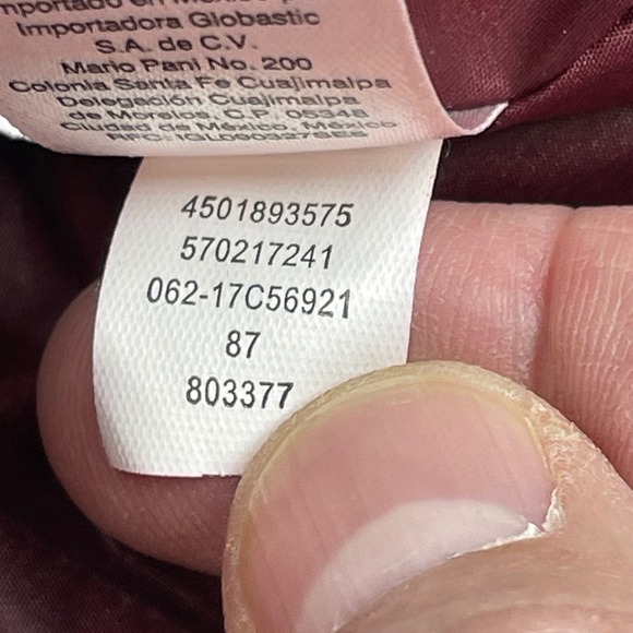 Zenergy by Chico's Quilted Embroidered Jacket Burgundy Velvet Trim Womens Size 0 - Picture 6 of 11